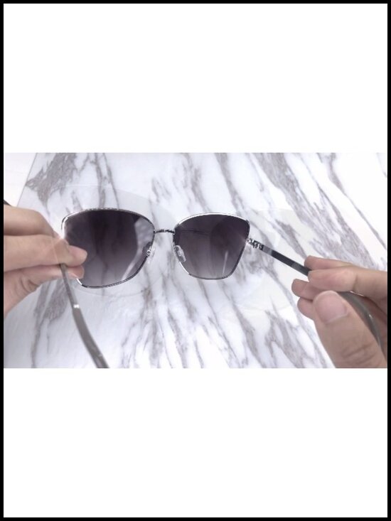 Crystal Rhinestone Sunglasses UV400 Protection Oversized Metal Frame Gift Box main image 5